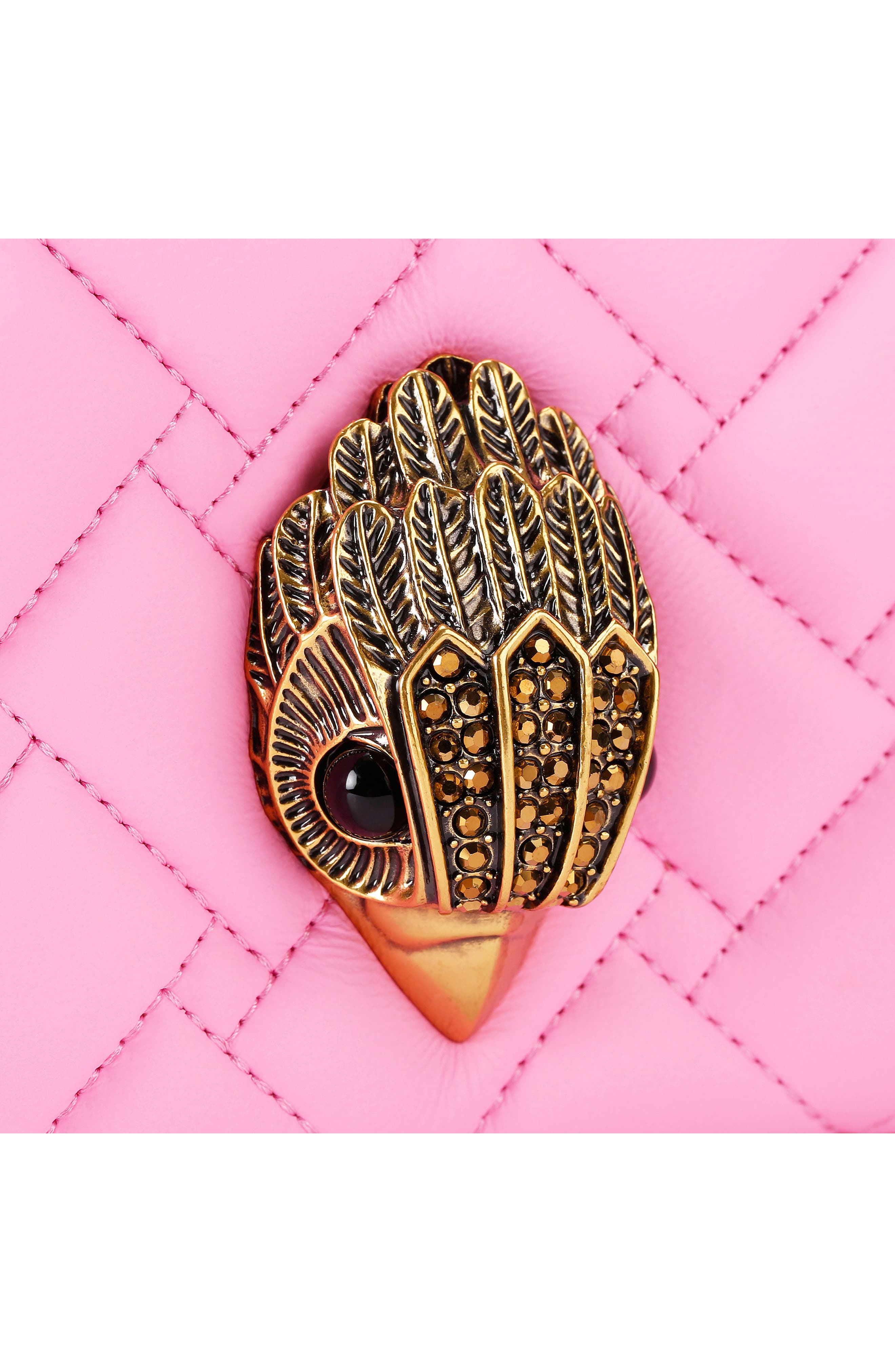 Kurt Geiger London Kensington Puff Quilted Leather Pouch Bag, Alternate, color, Open Pink
