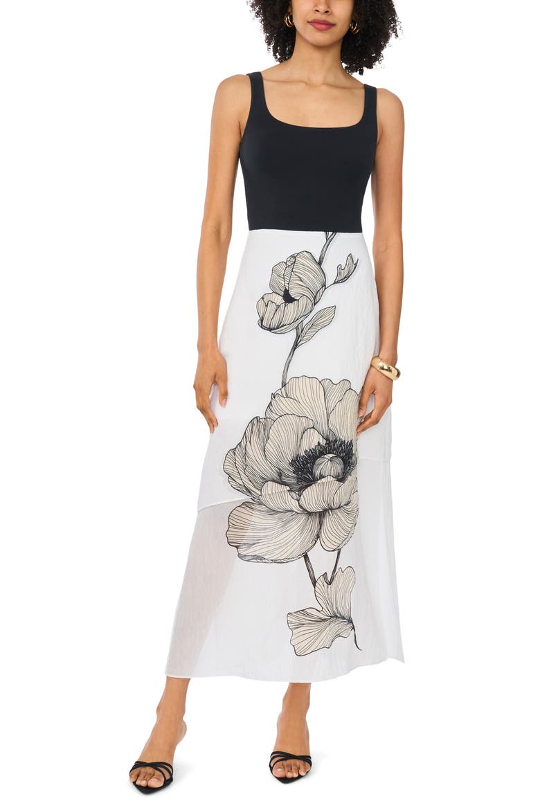 Semisheer Printed Skirt, Alternate, color, ULTRA WHITE