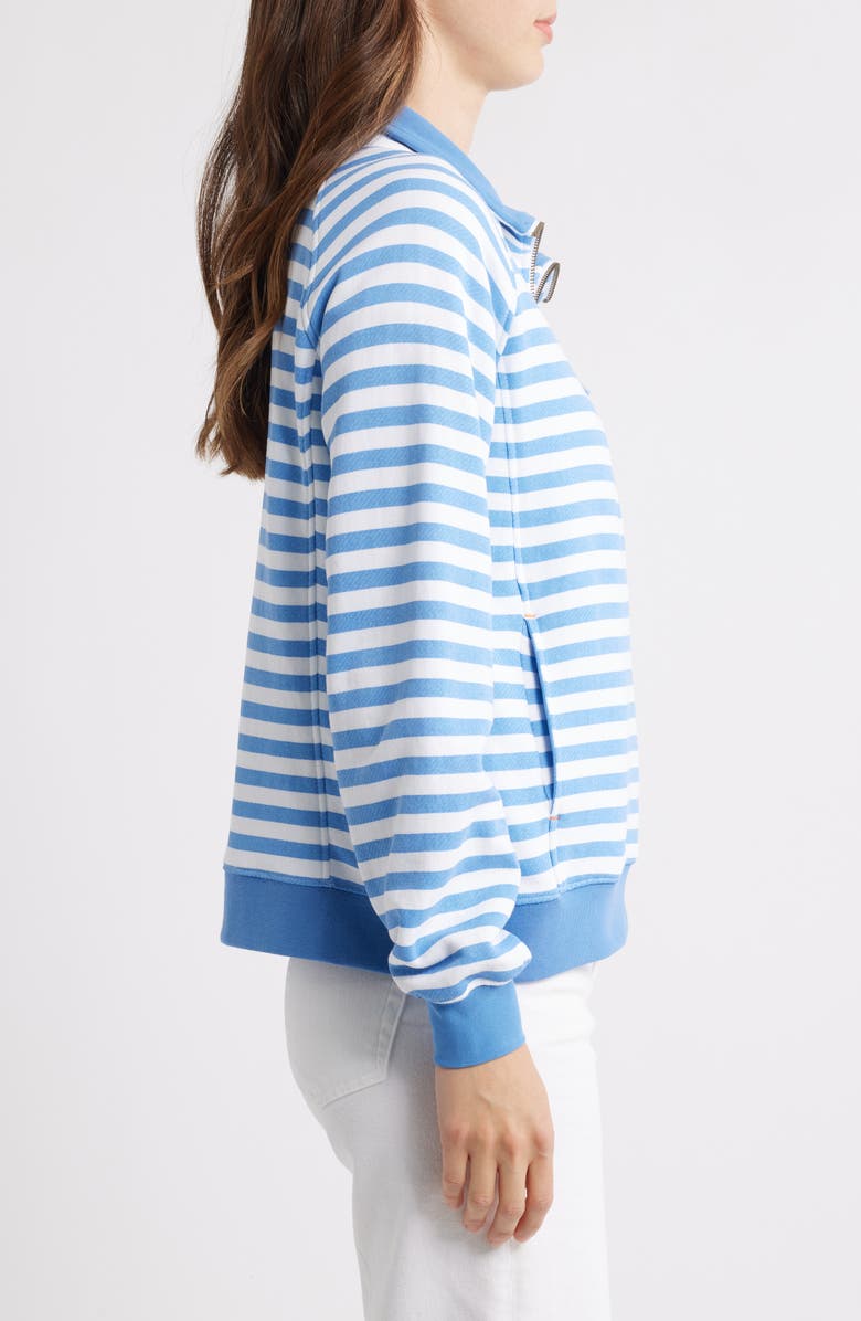 Hatley Marina Stripe Half Zip Pullover, Alternate, color,