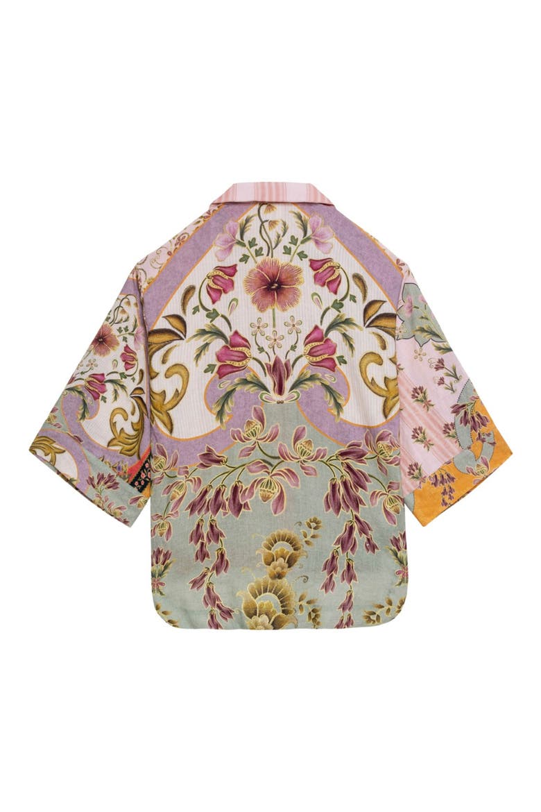 Chrissy Aura Cover-Up Button-Up Shirt, Alternate, color, PINK MULTI