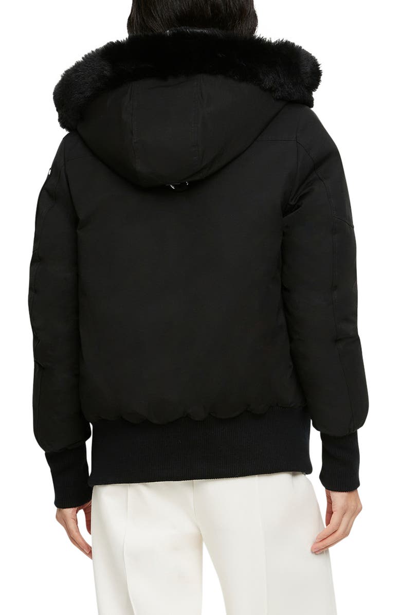Moose Knuckles Debbie Bomber Jacket with Genuine Shearling Trim, Alternate, color, 