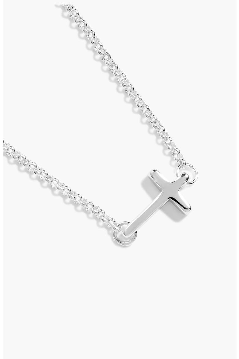 A Little "Faith" Necklace, Alternate, color, Silver