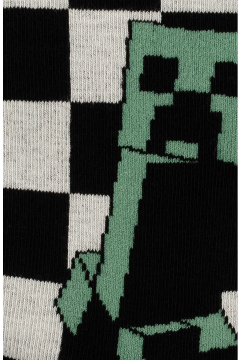 x Minecraft Assorted 3-Pack Creeper Crew Socks, Alternate, color, GREEN
