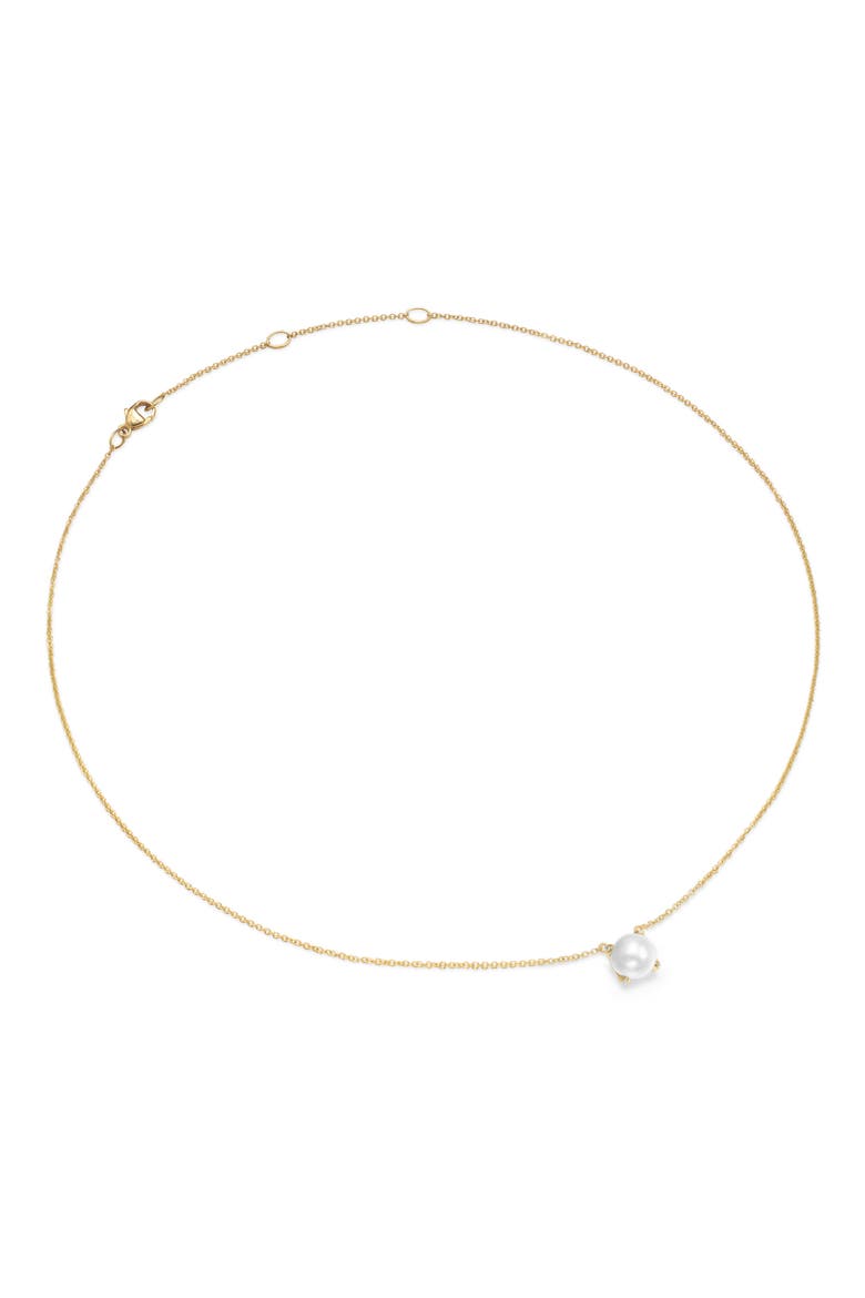 Pearl Classics Necklace with Diamonds, 6.5mm, Alternate, color, GOLD