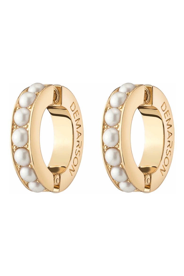 Set of 2 Cultured Pearl Ear Cuffs, Main, color, ANTIQUE GOLD/ CULTURA PEARLS