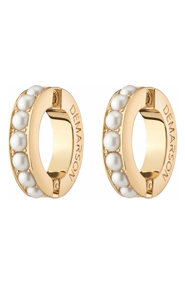 DEMARSON Set of 2 Cultured Pearl Ear Cuffs, Main, color,