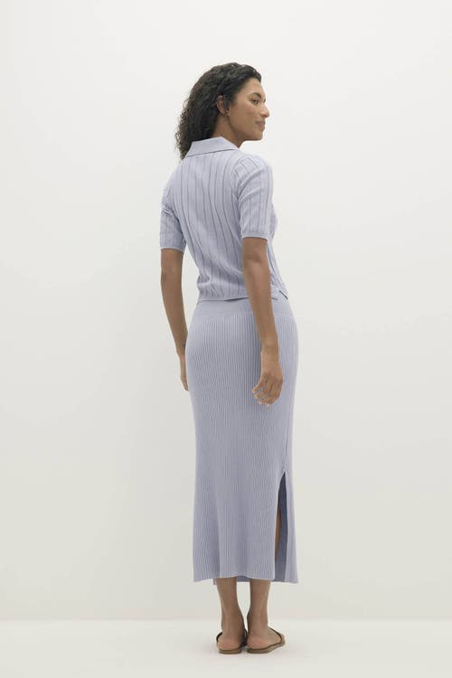 Naked Cashmere Blaire Ribbed Polo In Blue