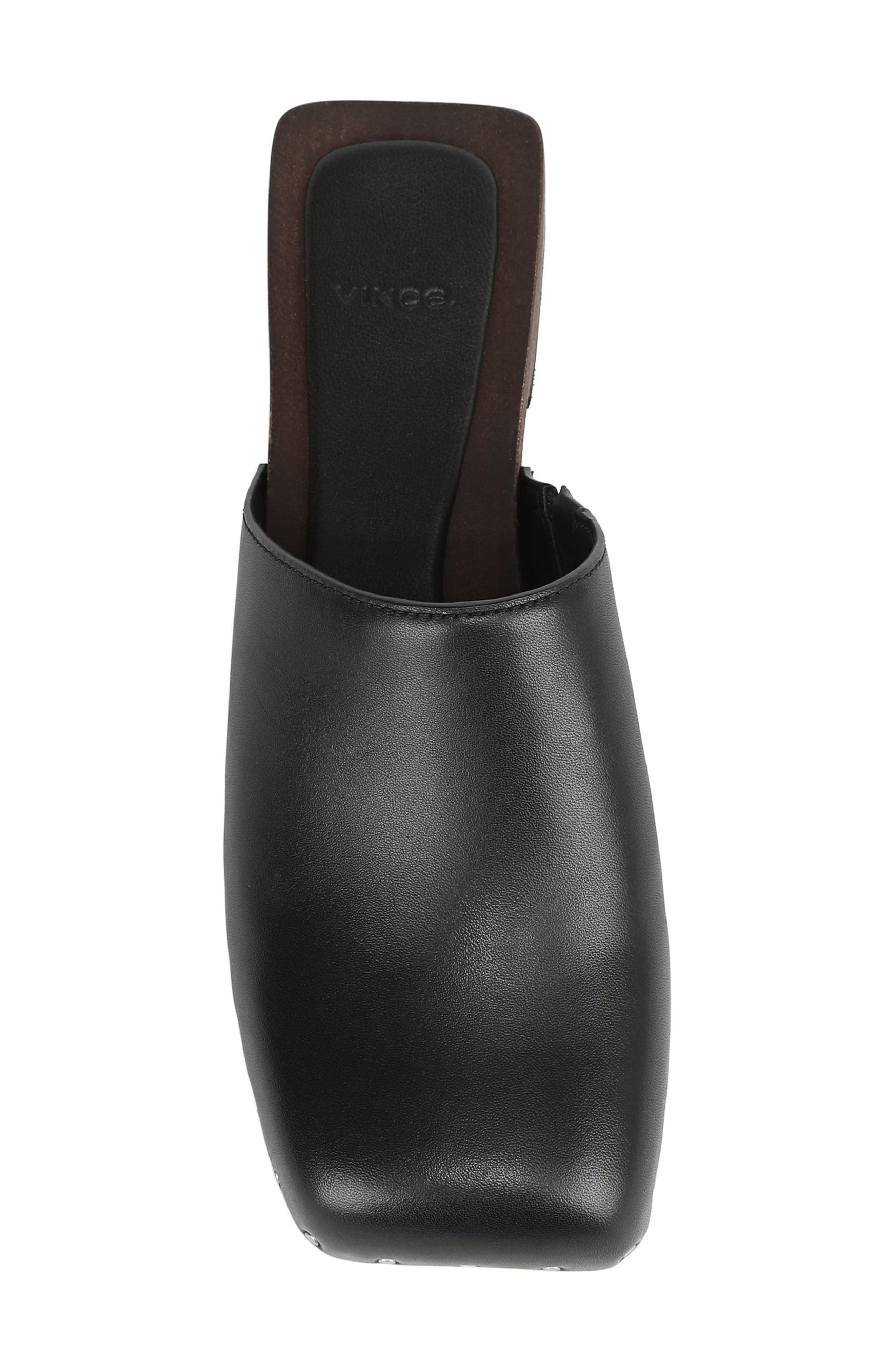 Vince Margarita Mule, Alternate, color, Black Leather