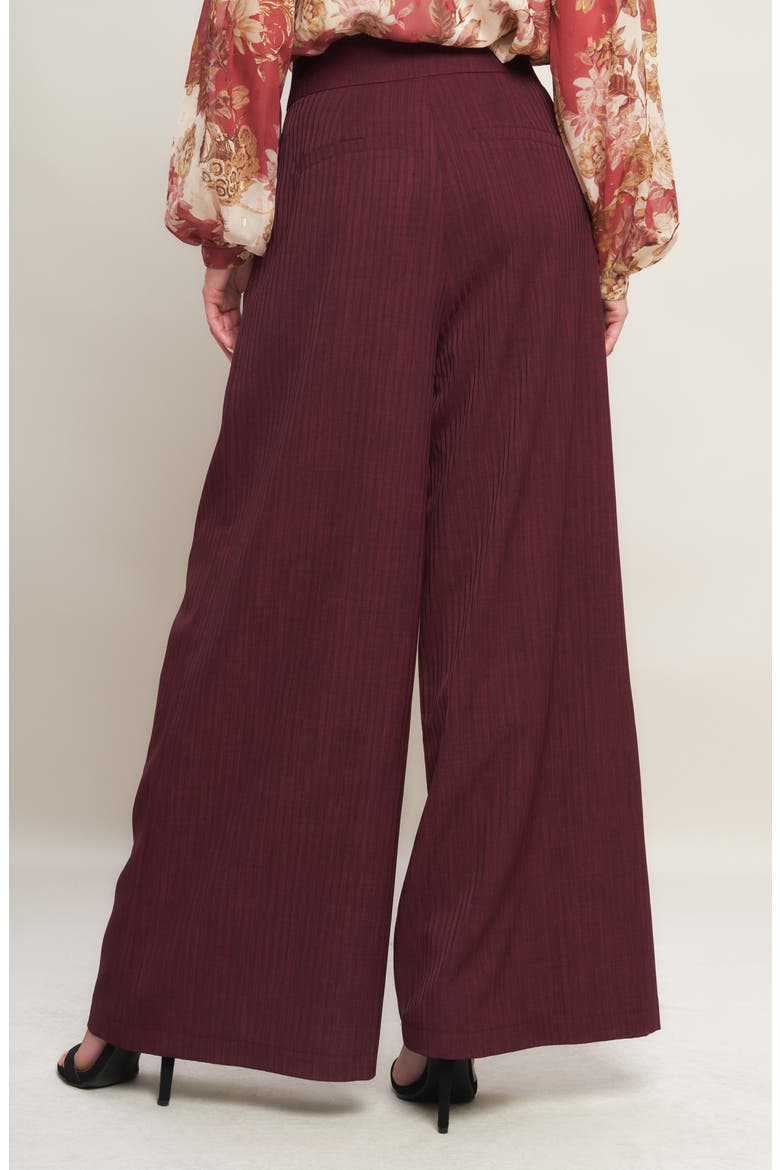 High Waist Wide Leg Pants, Alternate, color, BURGUNDY