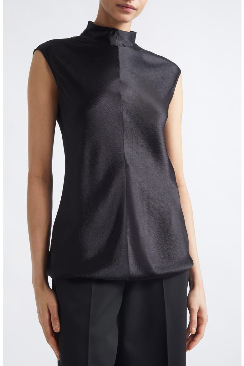Rhea Sleeveless High Neck Top, Alternate, color, BLACK