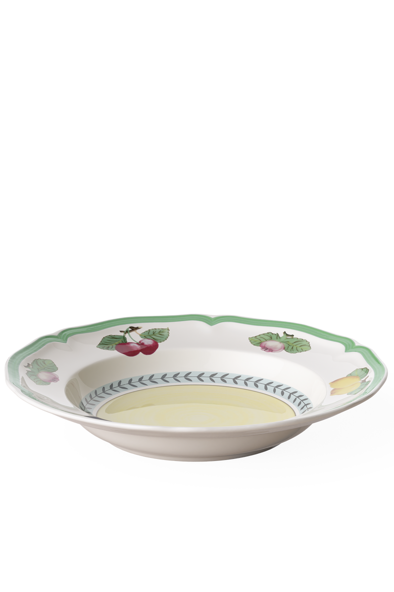 French Garden Fleurence Soup Bowl, Alternate, color, white