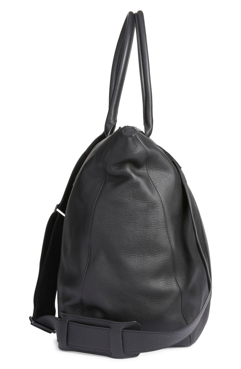 Canali Tumbled Calfskin Weekender Bag, Alternate, color, Black