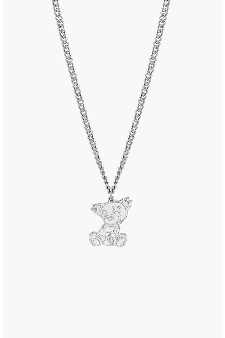 Teddy Silver Necklace, Main, color, Silver