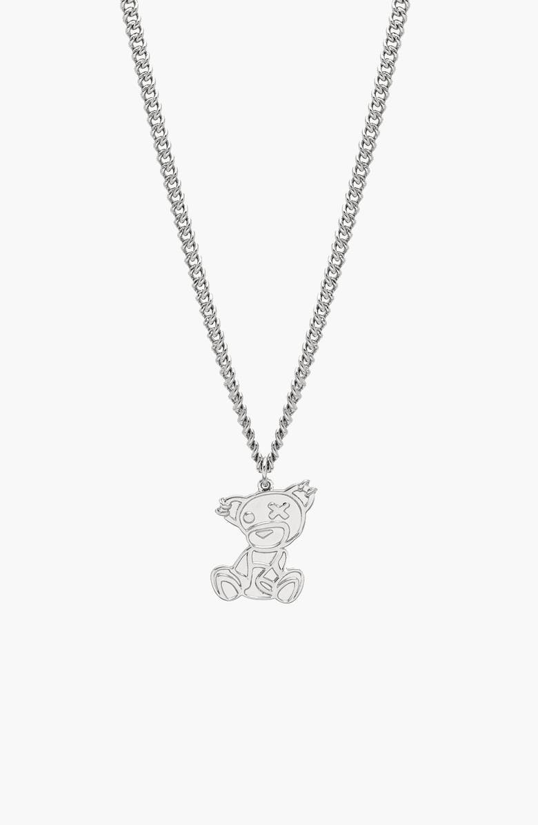 YOJ Teddy Silver Necklace, Alternate, color, Silver