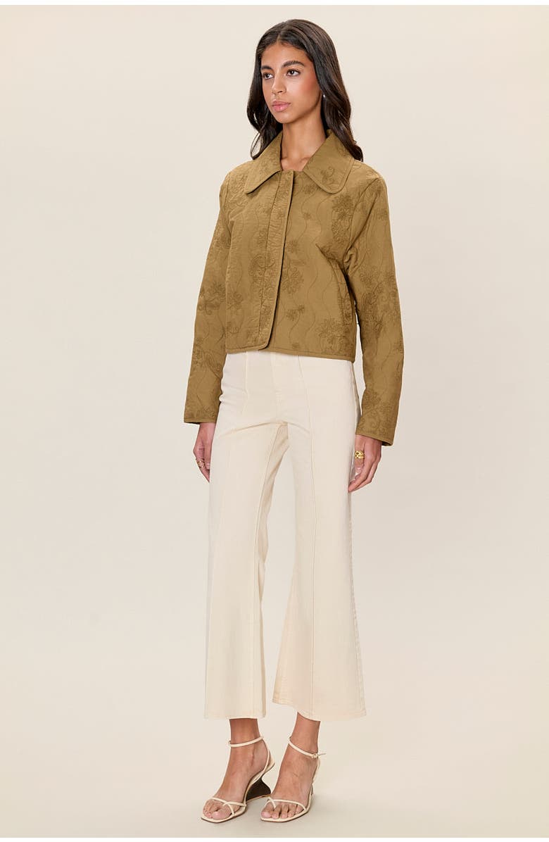 Rebecca Taylor Zuri Quilted Jacket, Alternate, color, Leaf Green