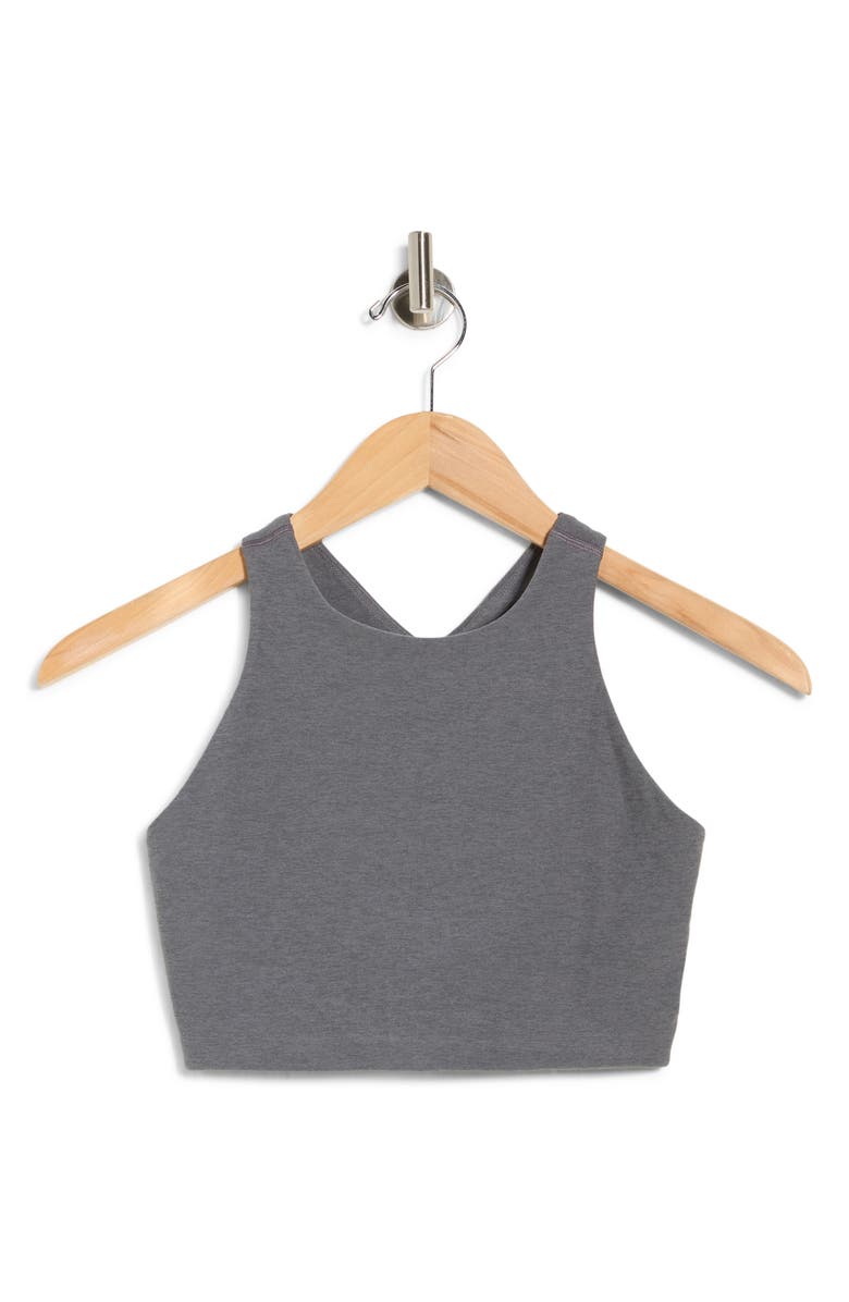 Beyond Yoga Refocus Sports Bra, Main, color, True Gray Heather