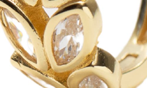 Argento Vivo Double Cubic Zirconia Huggie Hoop Earrings In Gold