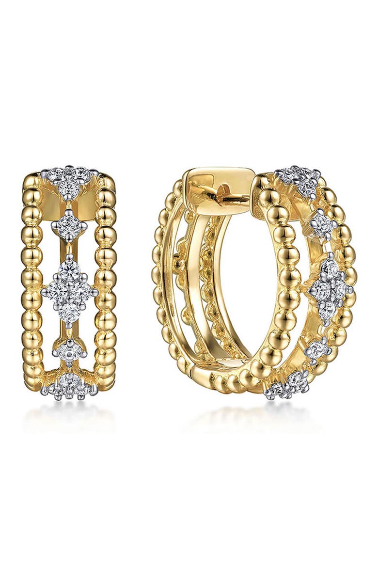 Bujukan Diamond Hoop Earrings, Main, color, GOLD