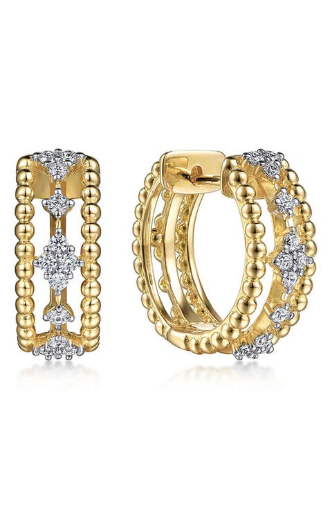 Bujukan Diamond Hoop Earrings