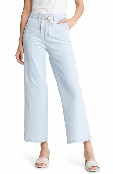 PAIGE Carly High Waist Ankle Wide Leg Jeans