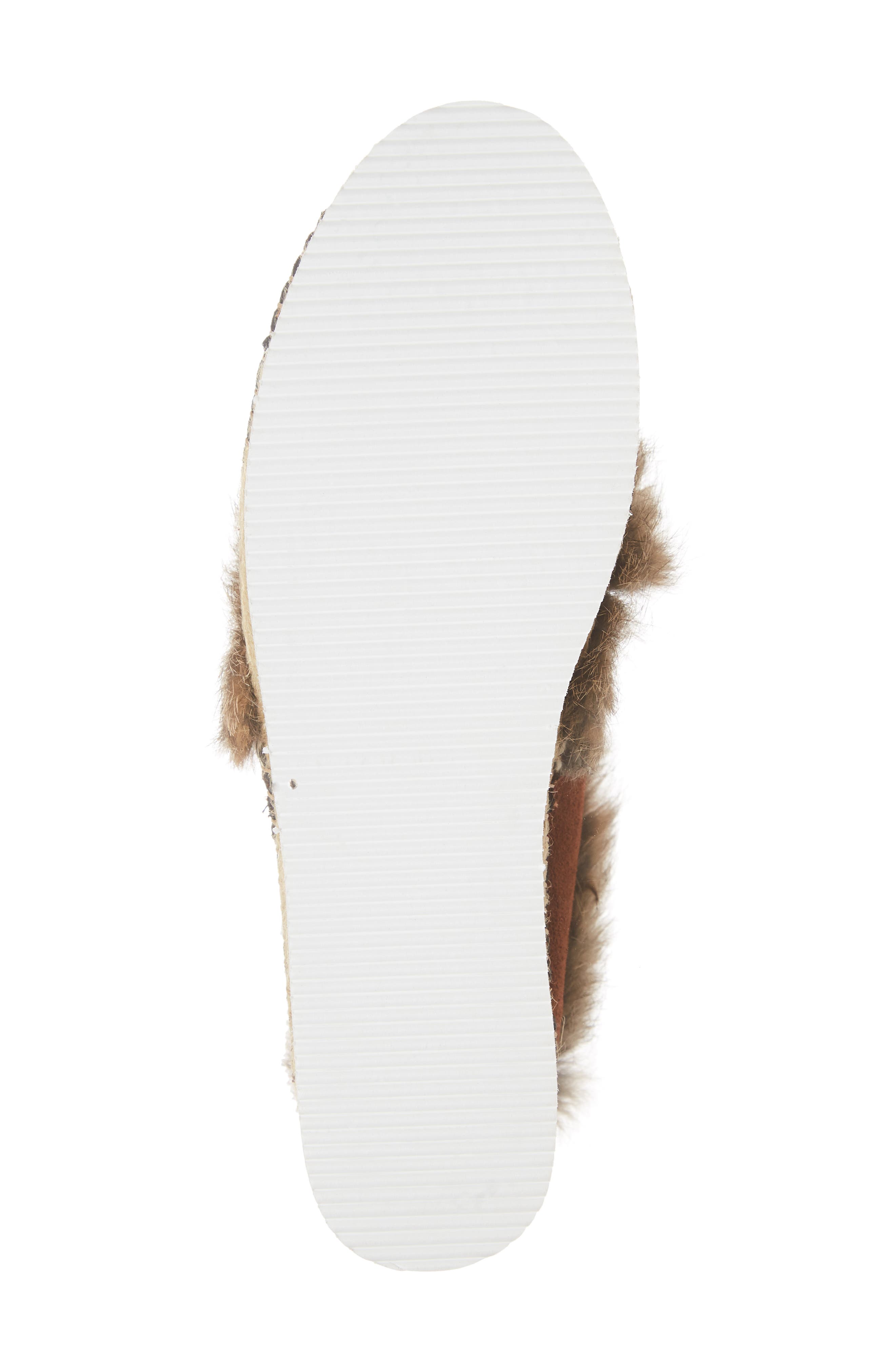 See by Chloé Glyn Genuine Shearling Lace-Up Espadrille, Alternate, color, 