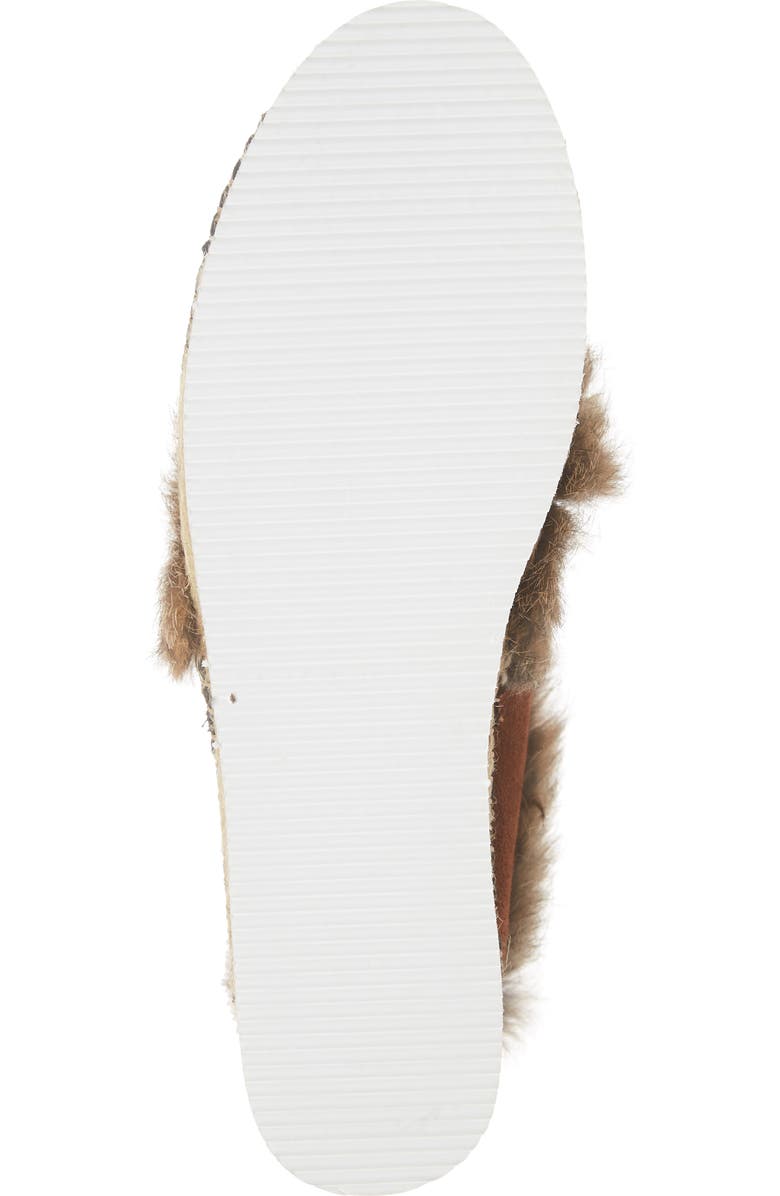 See by Chloé Glyn Genuine Shearling Lace-Up Espadrille, Alternate, color,