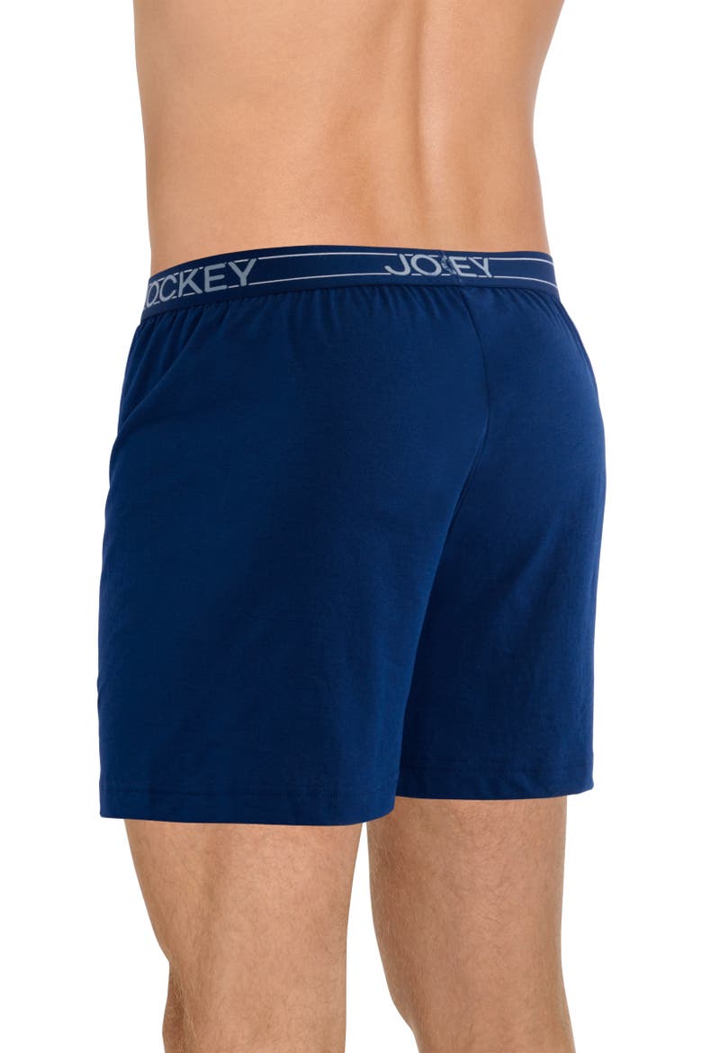 Mens ActiveBlend® Knit 3" Boxer, Alternate, color, Just Past Midnight Blue