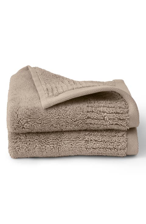 Set of 2 Ultraplush Organic Cotton Washcloths