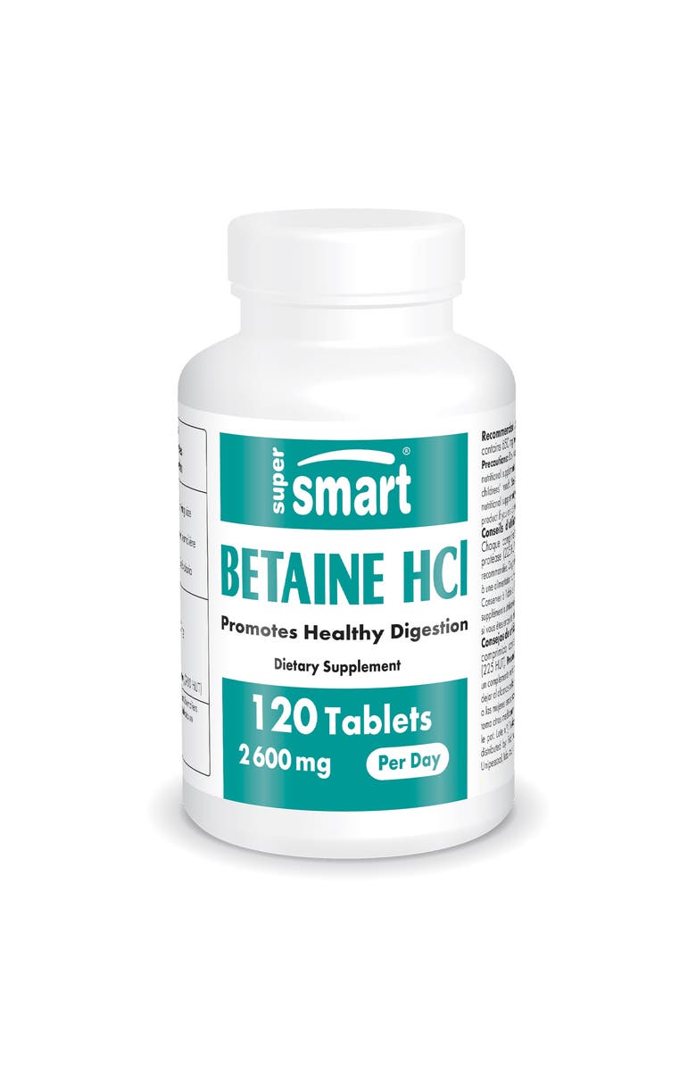 SuperSmart Betaine HCI 2600mg per Day, Main, color, NO COLOR