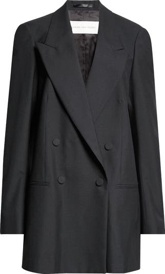 関税/送料込★DRIES VAN NOTEN★Blink check wool oversize jack Dries Van Noten Blink Double Breasted Oversize Wool Toile