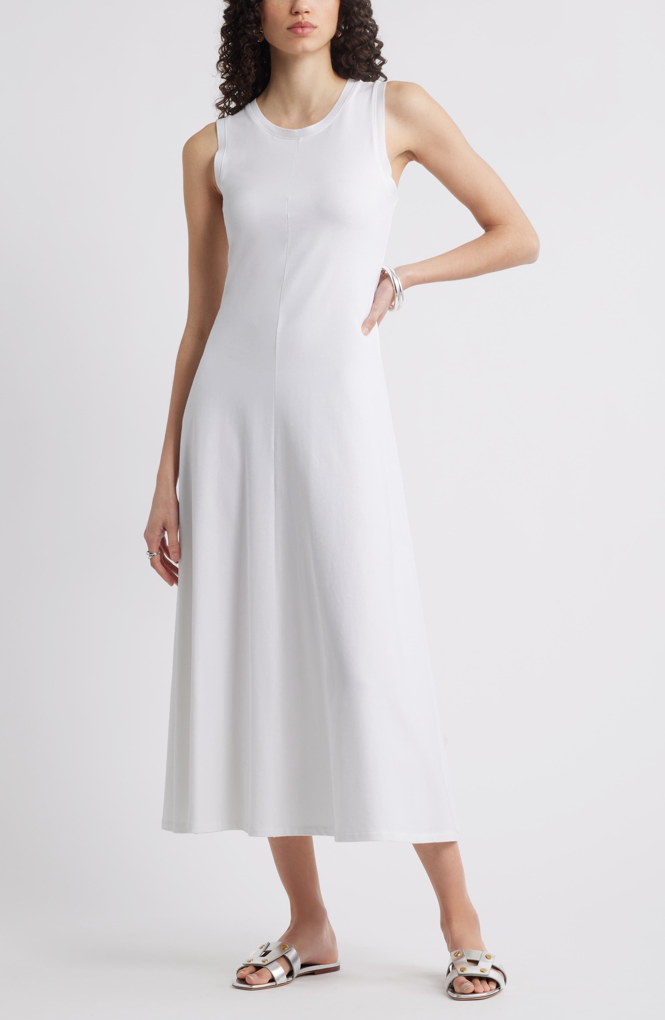 Nordstrom Sleeveless Cotton Blend Dress