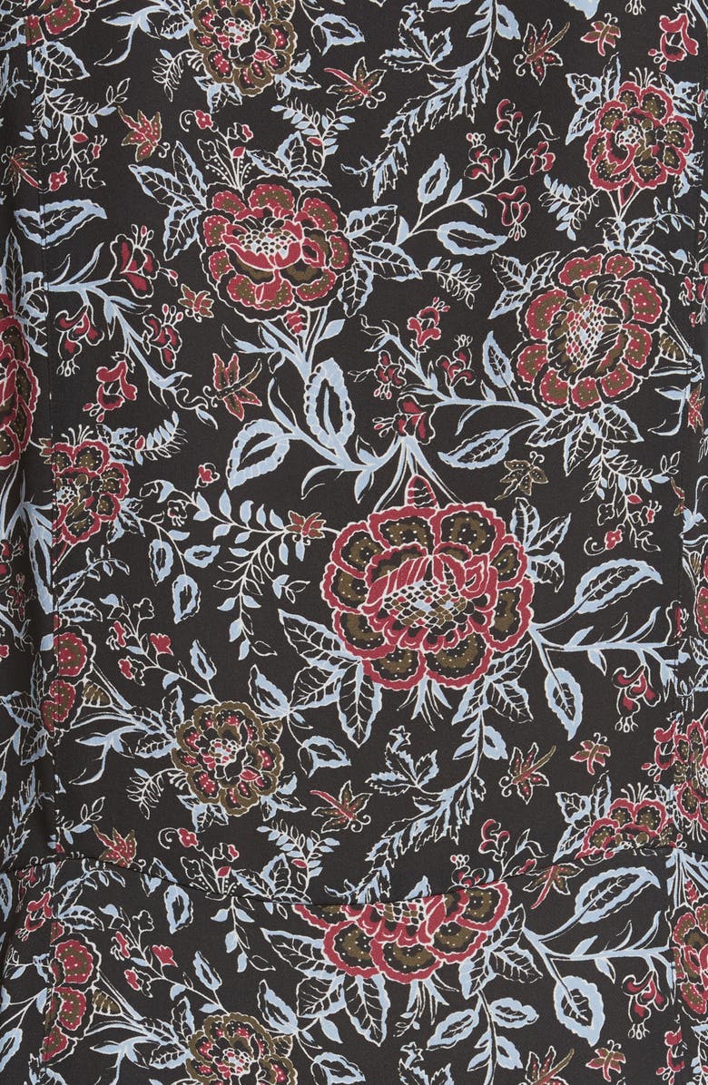 Veronica Beard Dropped Tie Waist Silk Dress, Alternate, color, 