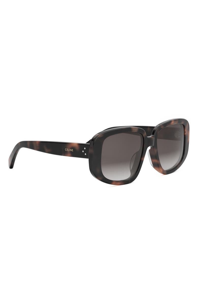 CELINE Bold 3 Dots 55mm Geometric Sunglasses, Alternate, color, Havana / Gradient Roviex