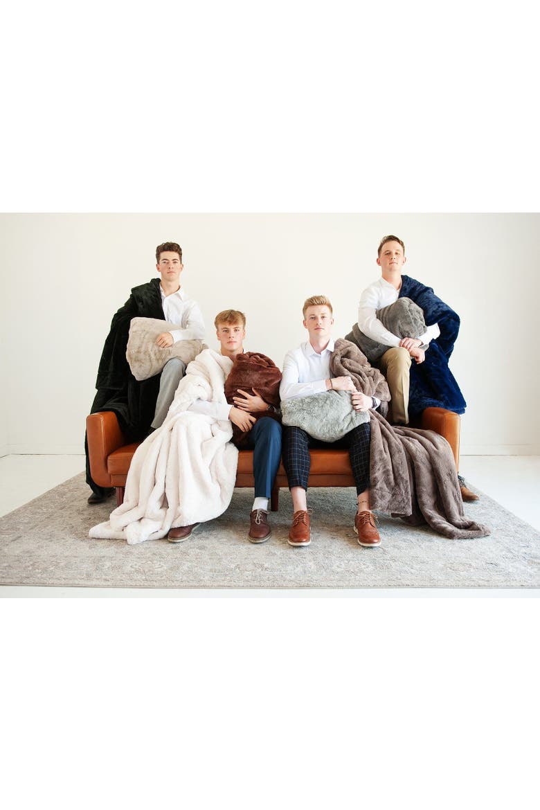 Plush Putty Blanket, Alternate, color, Beige, Brown