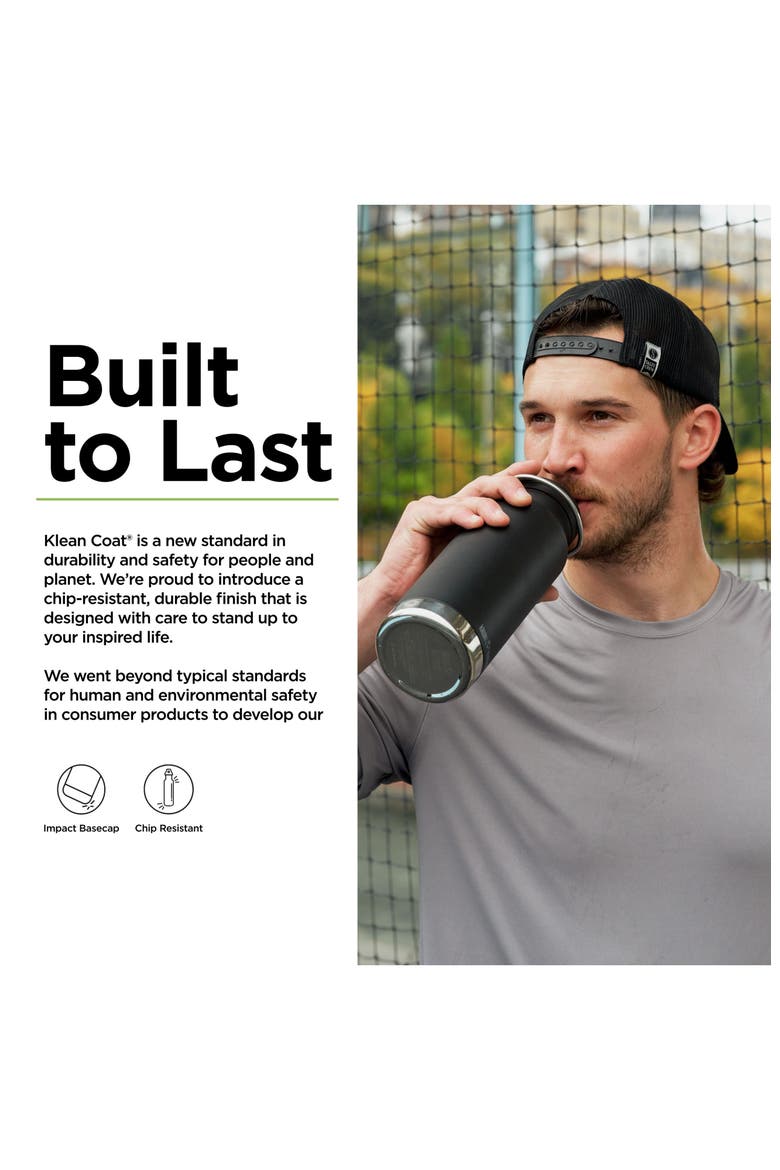 TKWide Insulated Water Bottle with Twist Cap - Reusable Travel Water Bottle with Stainless Steel Straw - Perfect for Workouts & Sports - Black, 32 oz, Alternate, color, Black