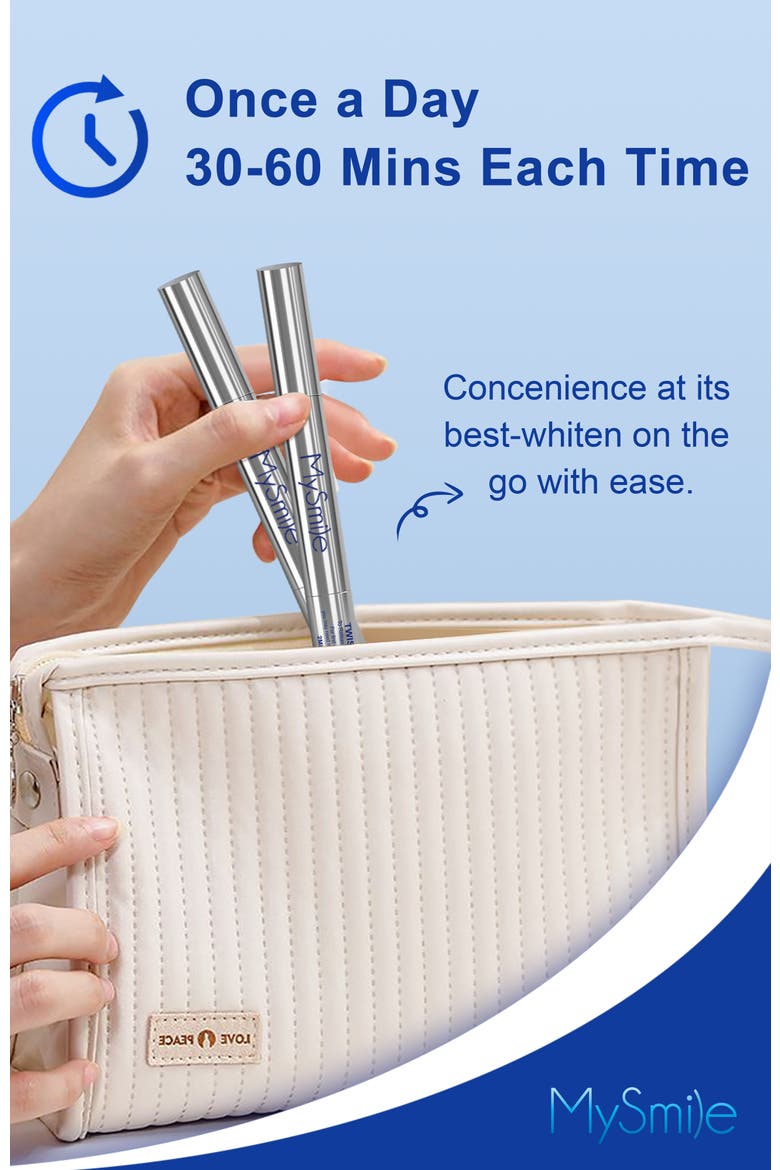 Teeth Whitening Pen Kit 14 Treatments - Non-Sensitive Teeth Whitening Gel Pen, Alternate, color, Silver