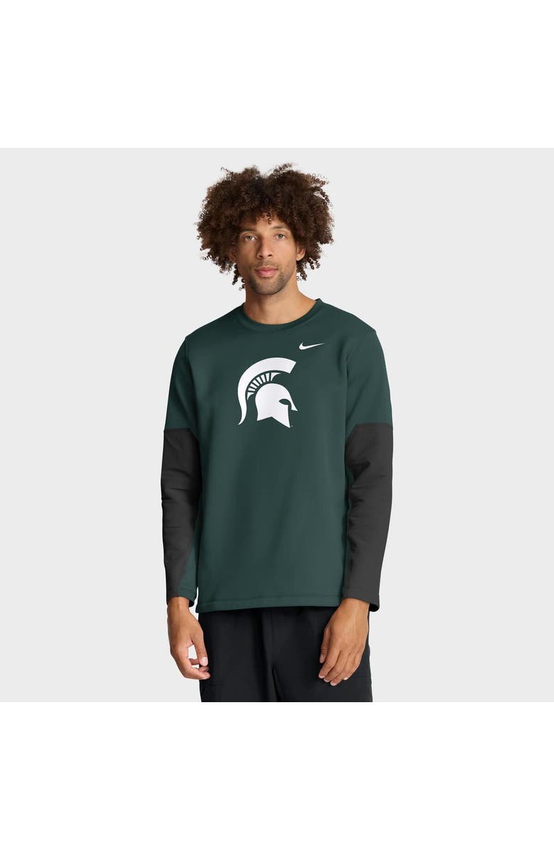 Nike Men's Nike Green Michigan State Spartans 2025 Sideline Coach Performance Long Sleeve T-Shirt, Main, color, Green