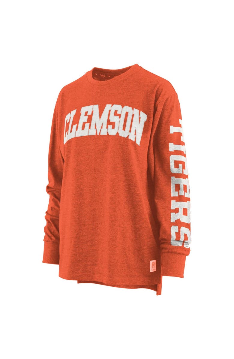 PRESSBOX Women's Pressbox Orange Clemson Tigers Plus Size Two-Hit Canyon Long Sleeve T-Shirt, Alternate, color, Orange