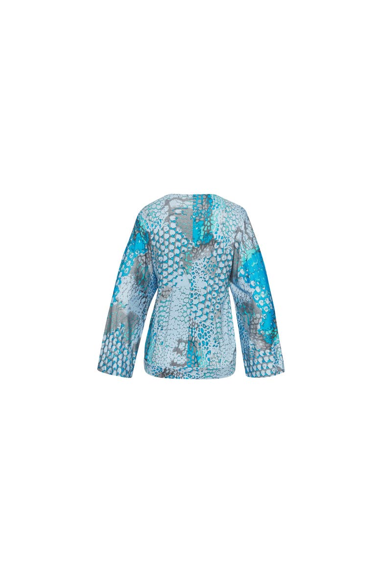 Printed Long Sleeve Top, Alternate, color, Blue-Printed