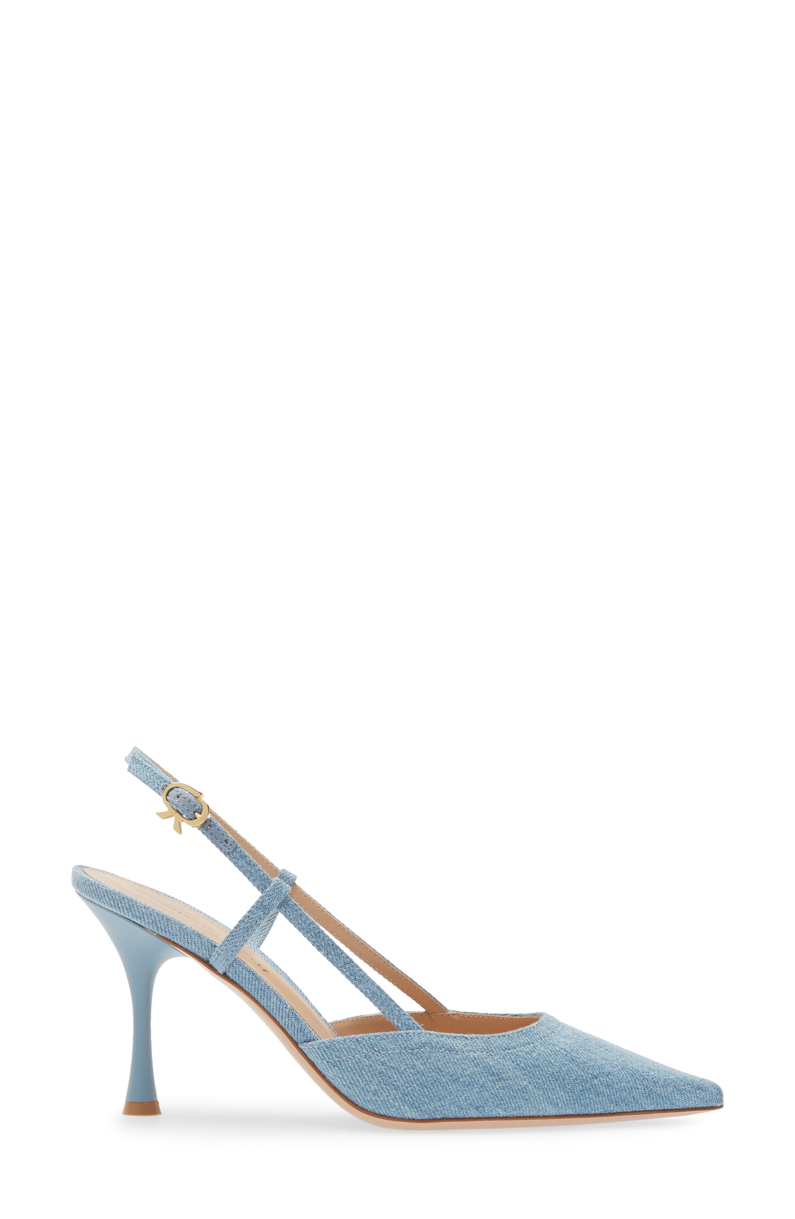 Gianvito Rossi Ascent Denim Slingback Pump, Alternate, color, 
