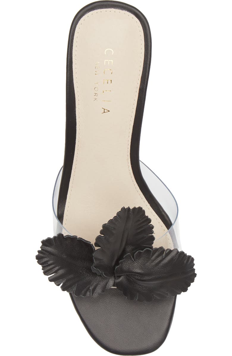 Cecelia New York Park Ave Leather Flower Sandal, Alternate, color,