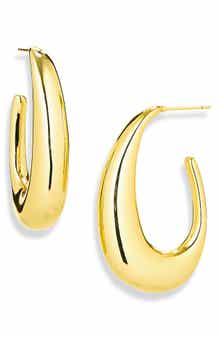 Chunky Oval Hoop Earrings