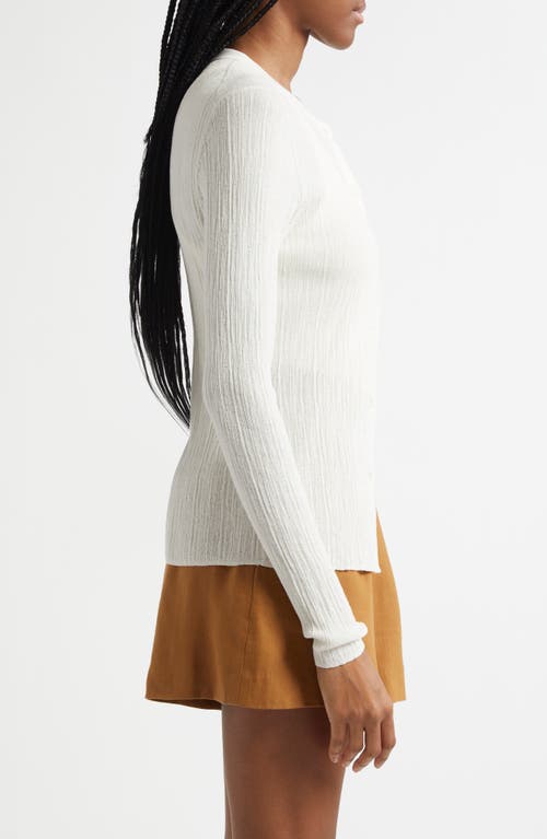 A.l.c . Fisher Rib Cardigan In Bright White