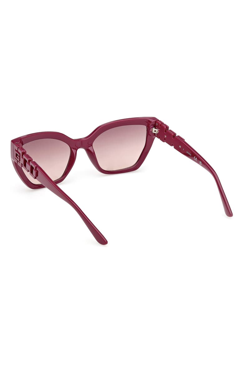 GUESS Cat Eye Sunglasses, Alternate, color, Violet / Gradient Bordeaux