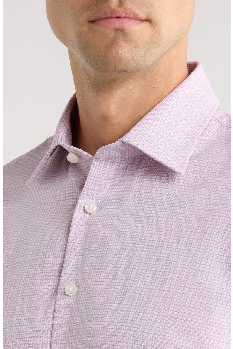 Trim Fit Premium Check Cotton Button-Up Shirt, Alternate, color, PINK BONO PLAID