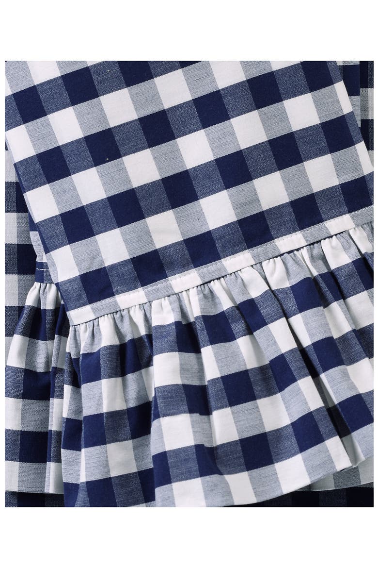 Ruffle Pillowcases, Alternate, color, Deep Sea Navy Gingham