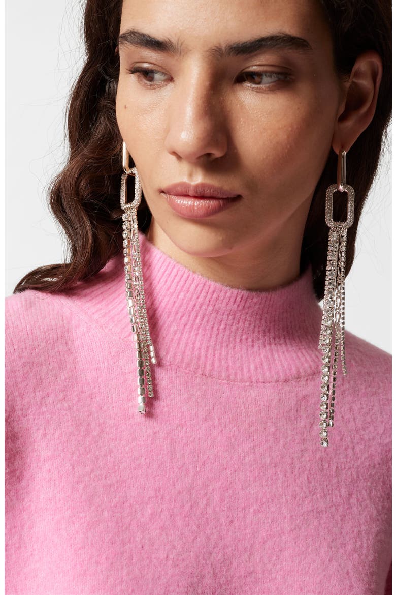Mock Neck Sweater, Alternate, color, PINK BRIGHT