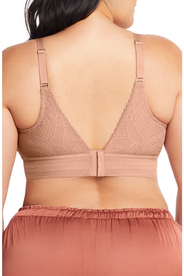 Bramour Gramercy Luxe Lace Bralette, Alternate, color, CAPPUCCINO