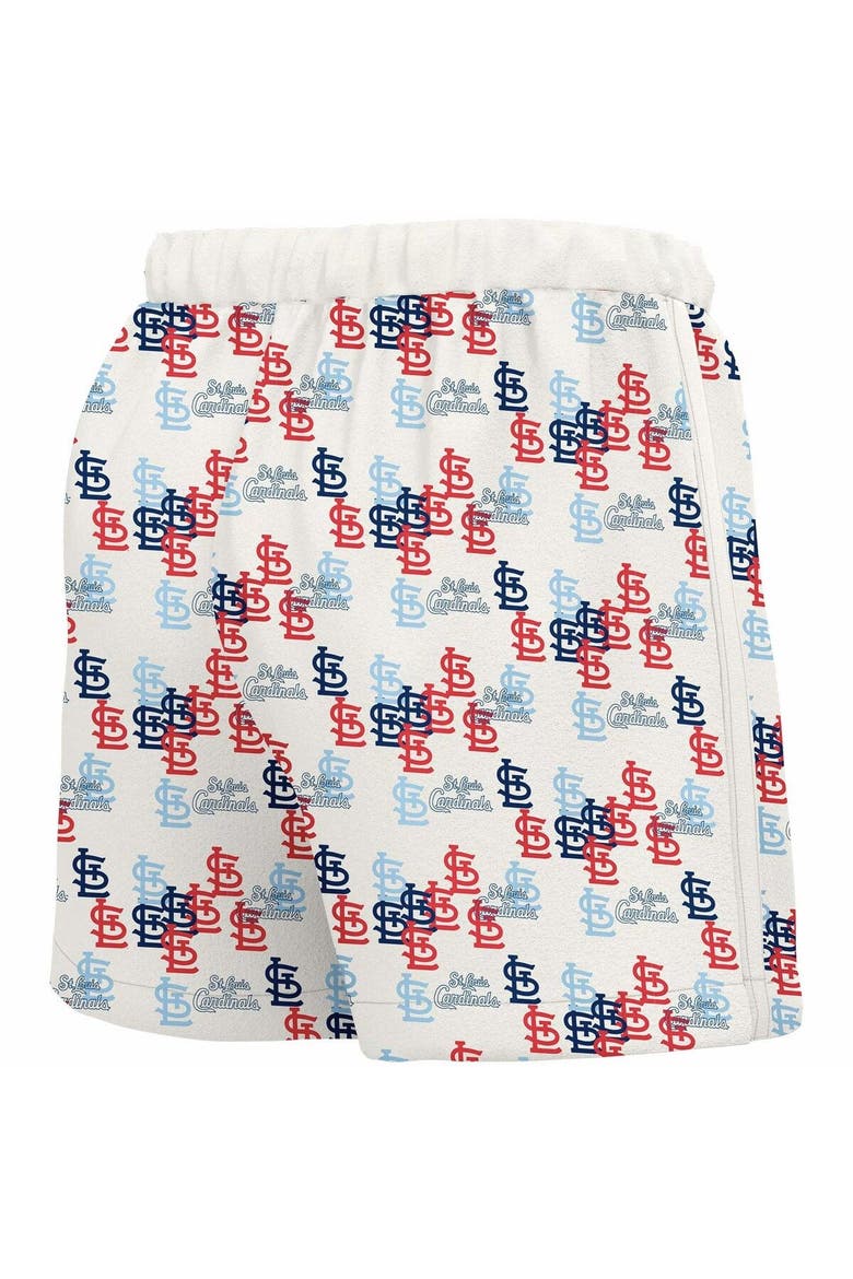 Women's Lusso  White St. Louis Cardinals Marge Shorts, Alternate, color, White