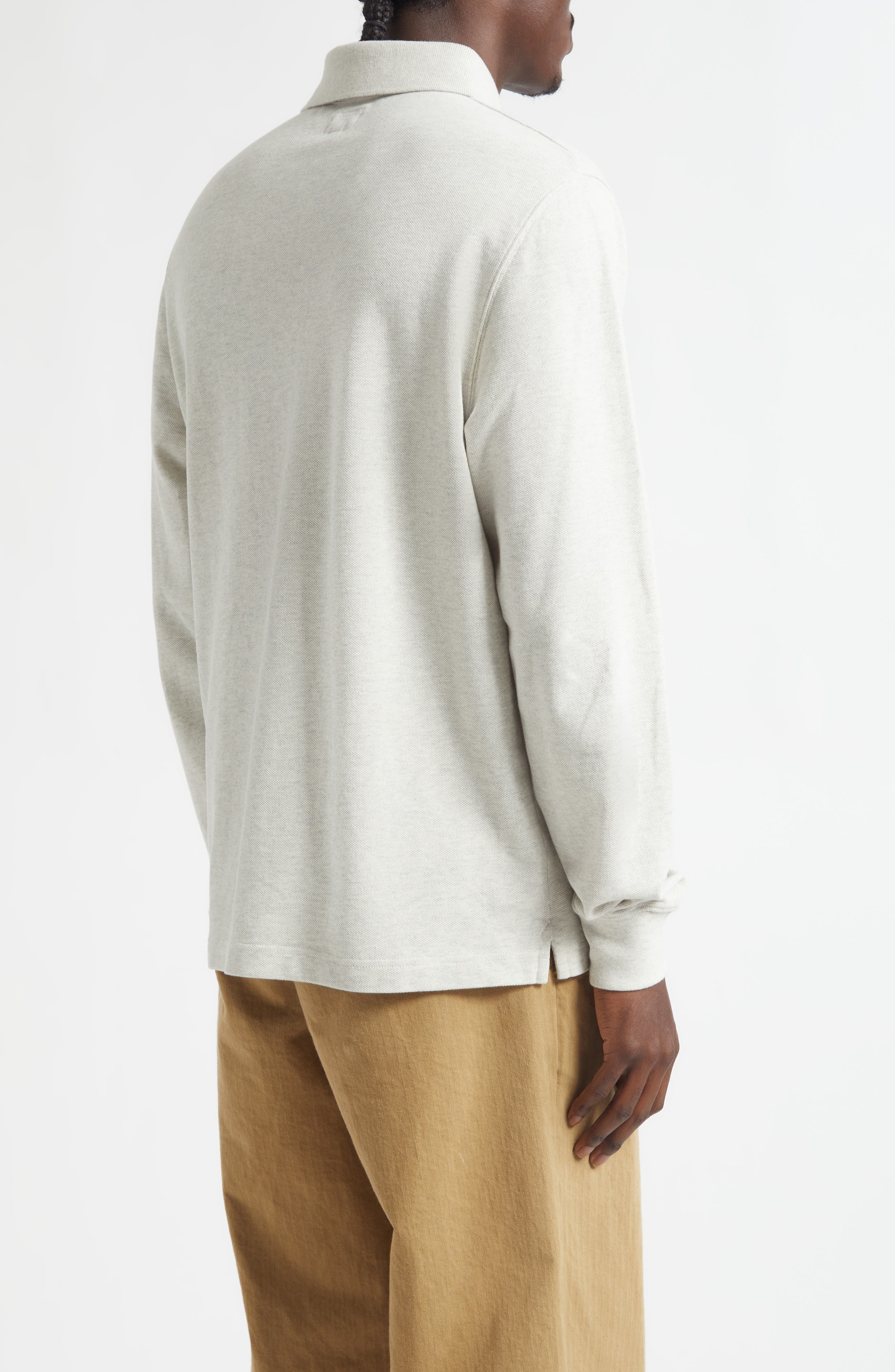 Long Sleeve Cotton Pique Polo - image 2